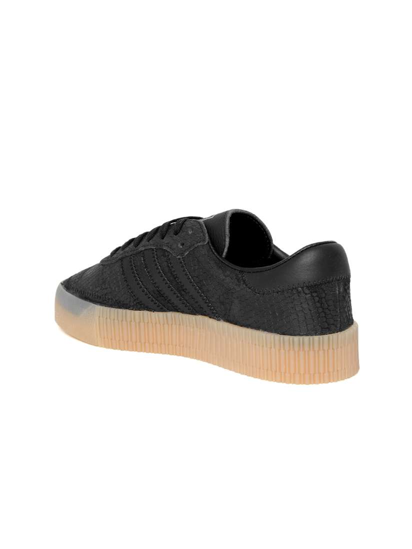 Buy Adidas Originals Women Black SAMBAROSE Snakeskin Texture Suede Flatforms Casual Shoes for Women 6842272 Myntra