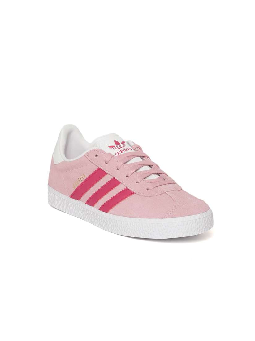 Childrens pink adidas gazelle top