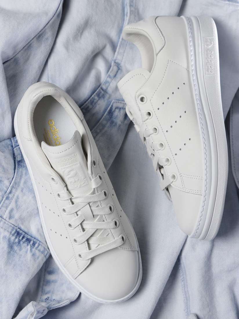 Stan smith new bold shoes white hot sale