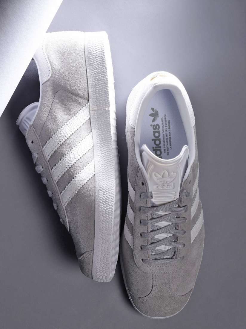 Buy ADIDAS Originals Women Grey Leather Gazelle Sneakers Casual Shoes for Women 6842463 Myntra