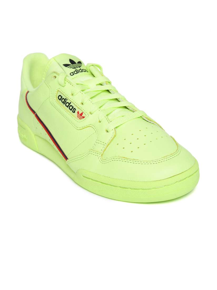 Buy Adidas Originals Fluorescent Green Continental 80 Leather Sneakers Casual Shoes for Men 6842515 Myntra