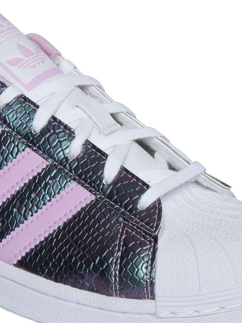 Buy ADIDAS Originals Kids Purple White Snakeskin Texture Superstar Sneakers Casual Shoes for Unisex Kids 6842564 Myntra