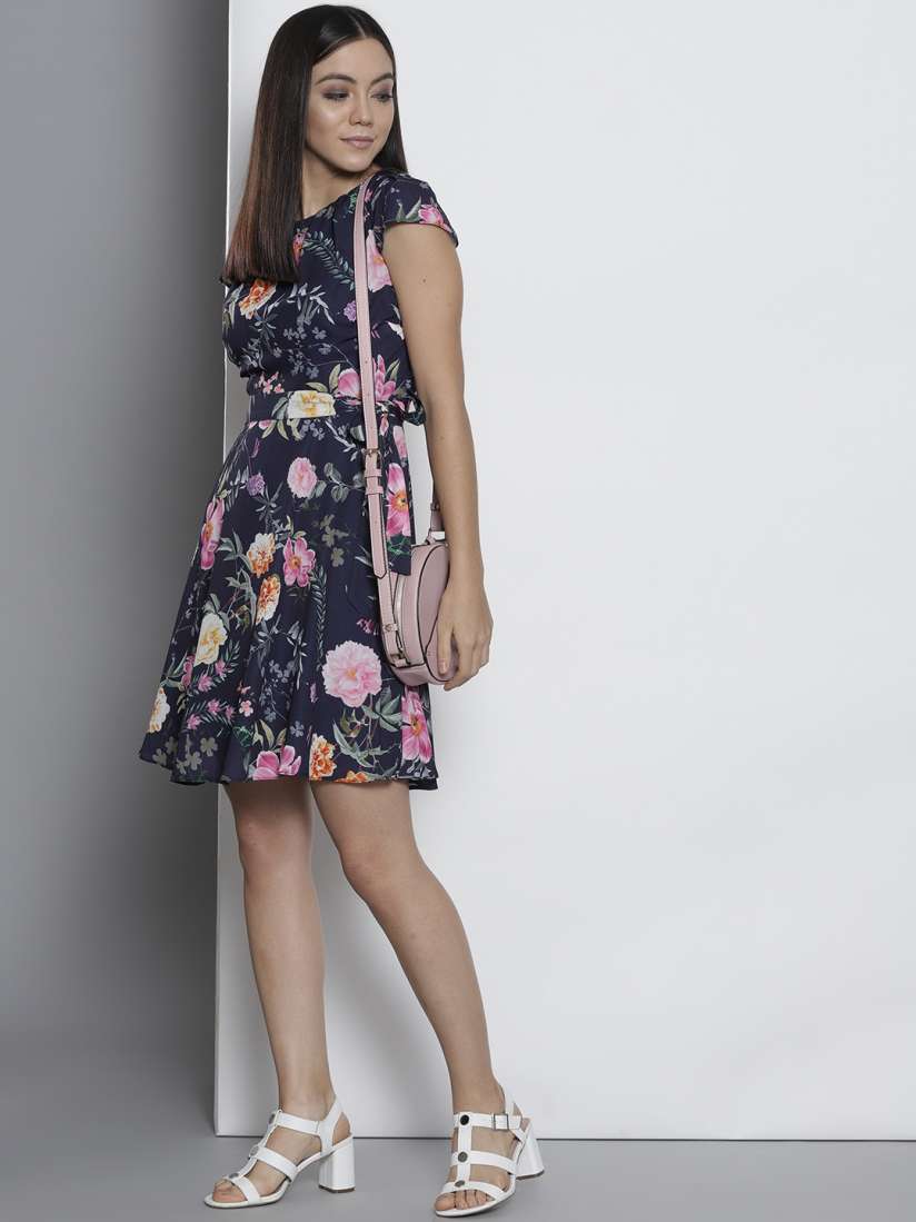 Dorothy perkins blue floral dress top