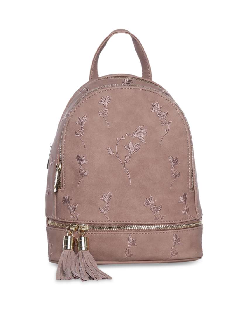 Rose embroidered backpack top
