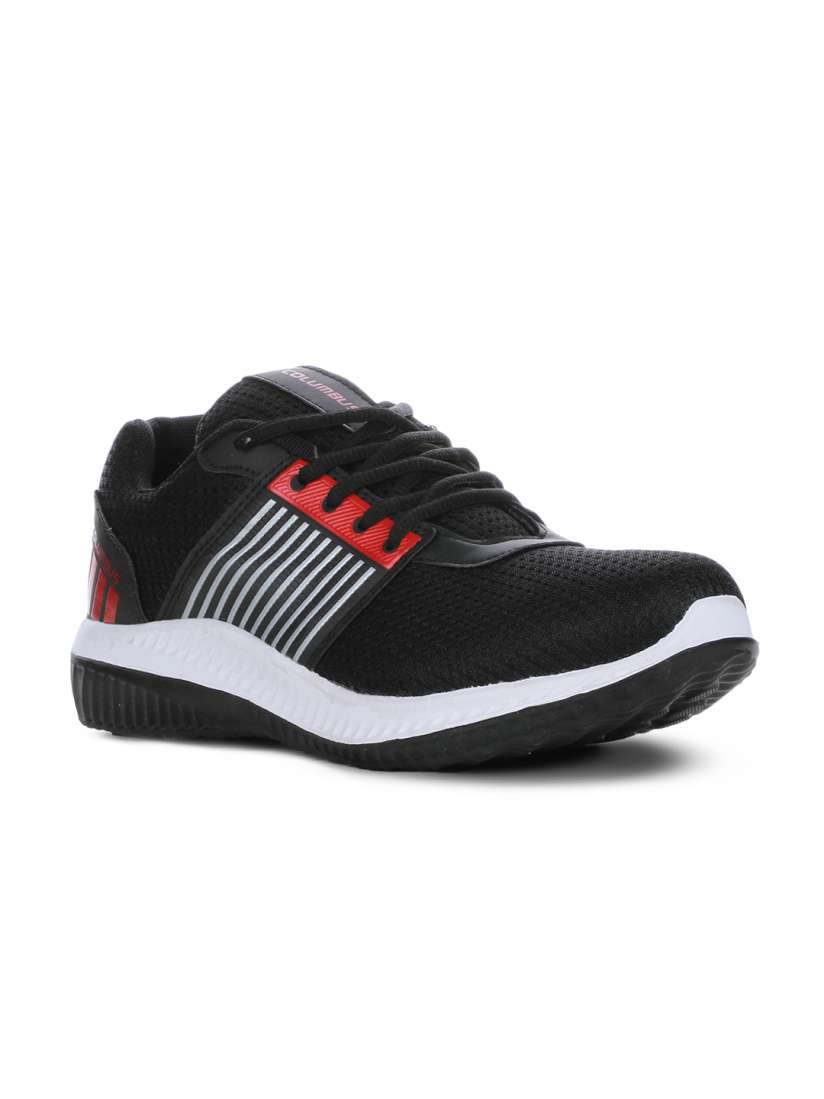 Columbus men black running shoes online