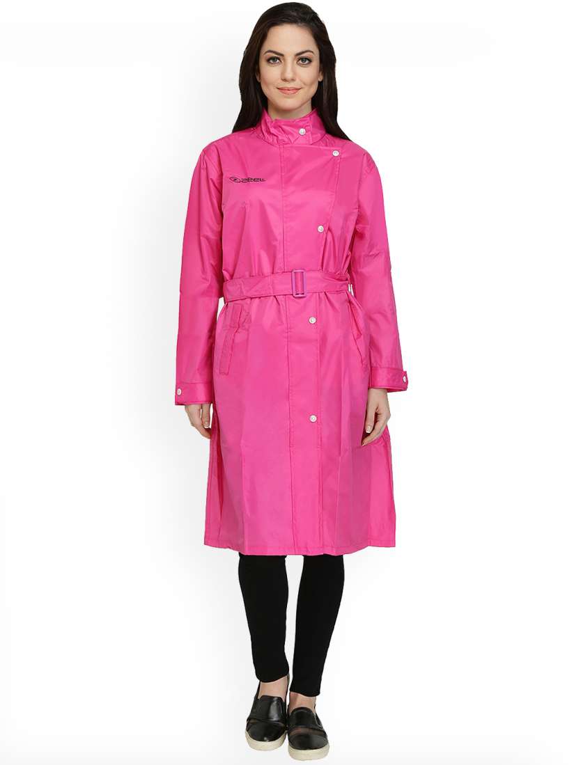 Buy Zeel Pink Knee Length Rain Jacket Rain Jacket for Women 6852107 Myntra