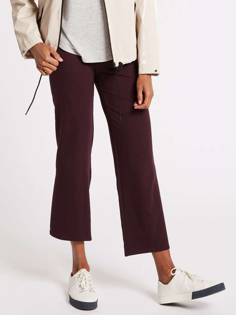 Buy Marks Spencer Women Purple Regular Fit Solid Regular Trousers Trousers for Women 6857641 Myntra