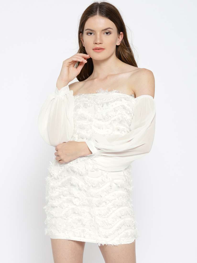 Faux fur bodycon dress discount