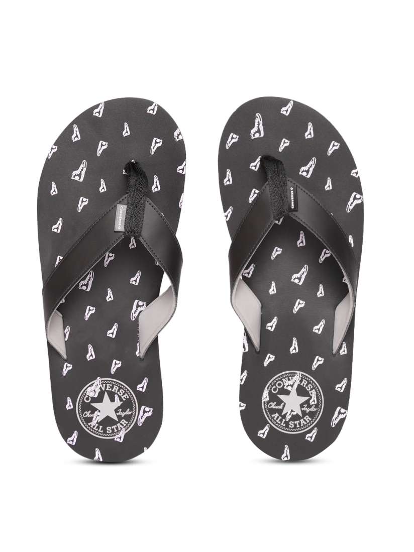Buy Converse Men Black White Printed Thong Flip Flops Flip Flops for Men 6887228 Myntra