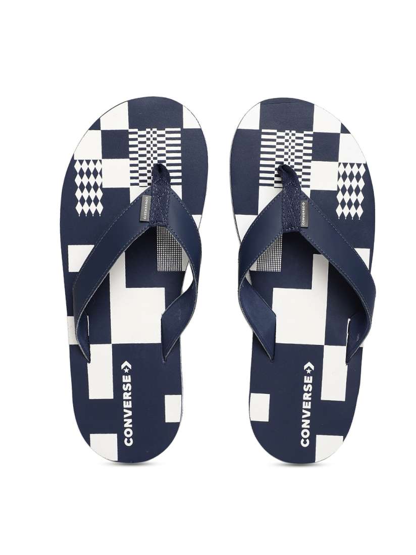 Buy Converse Men Navy Blue Printed Thong Flip Flops Flip Flops for Men 6887295 Myntra