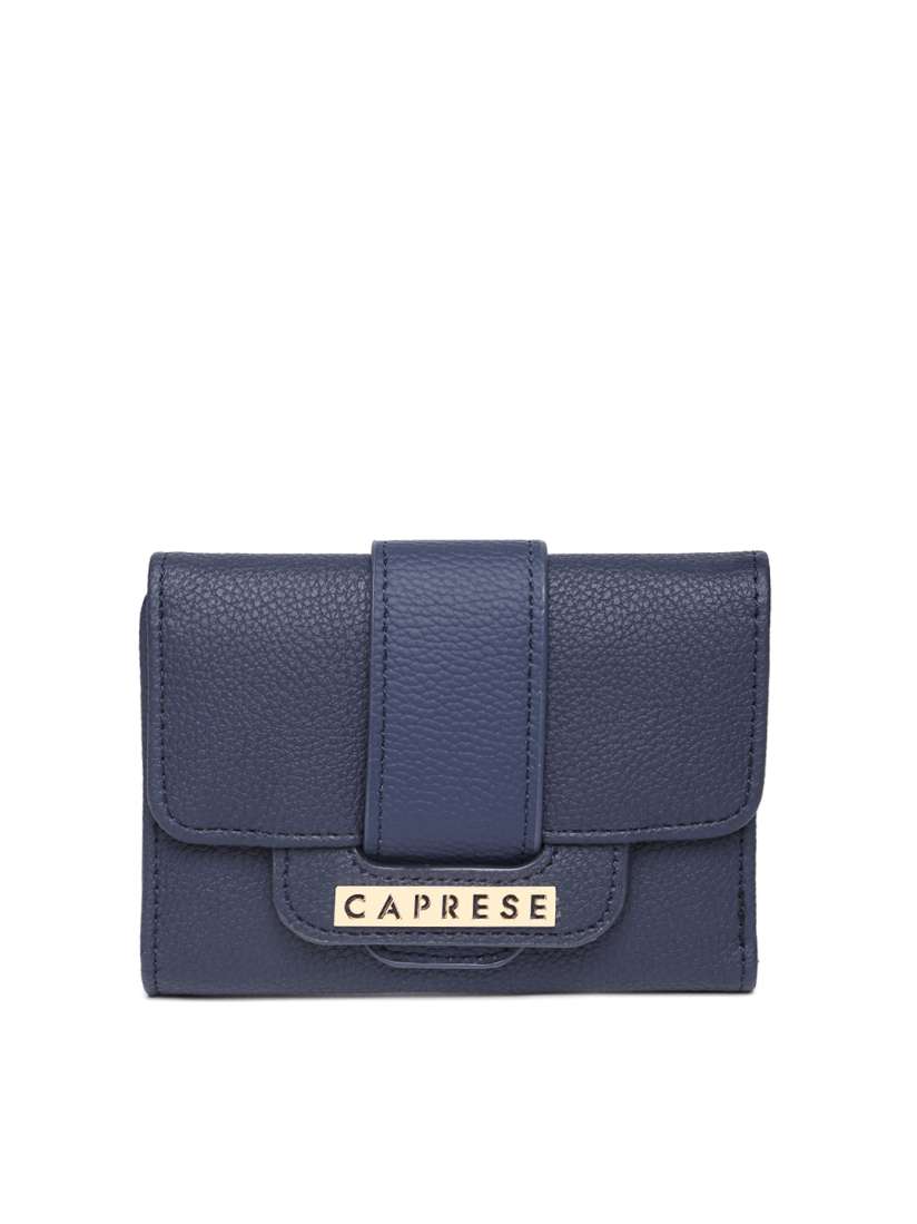 Buy Caprese Women Blue Textured Grenda Three Fold Wallet Wallets for Women 6899449 Myntra
