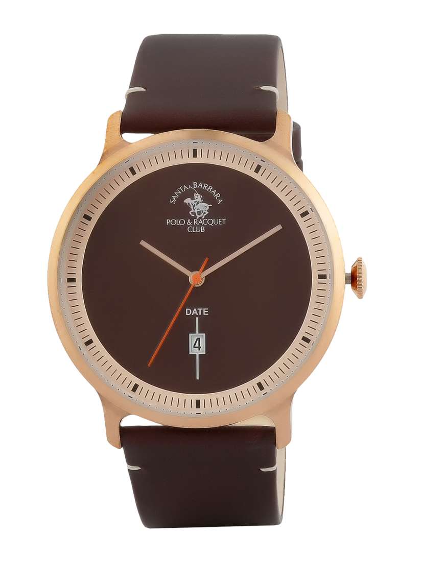 Buy SANTA BARBARA POLO RACQUET CLUB Men Brown Leather Analogue Watch SB.1.1106.3 Watches for Men 6909780 Myntra