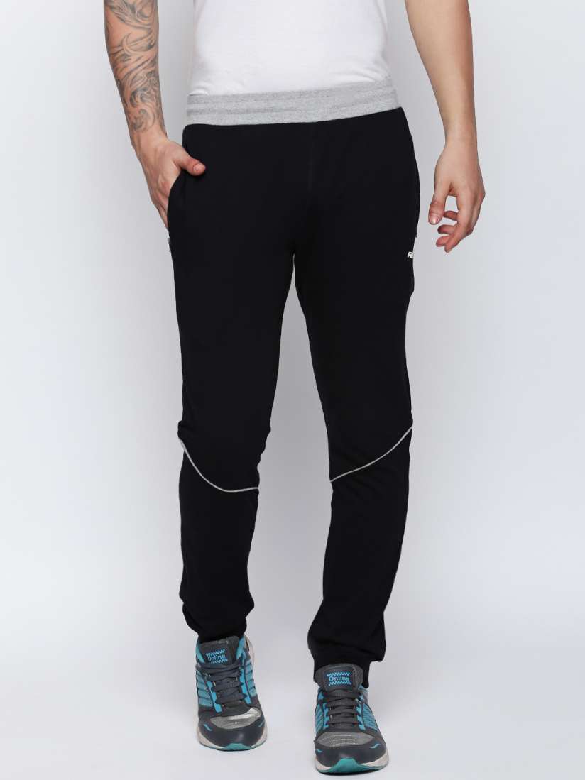 Buy FiTZ Men Black Solid Joggers Track Pants for Men 6912844 Myntra