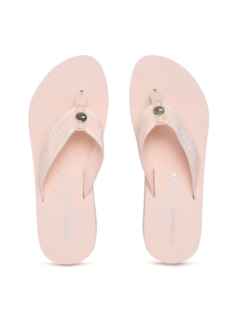Buy Tommy Hilfiger Women Pink Solid Thong Flip Flops - Flip Flops for Women  6918046 | Myntra