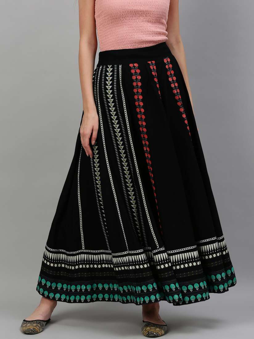 Buy W Womans Black And White Ethnic Printed Skirt Skirts for Women 6919101 Myntra