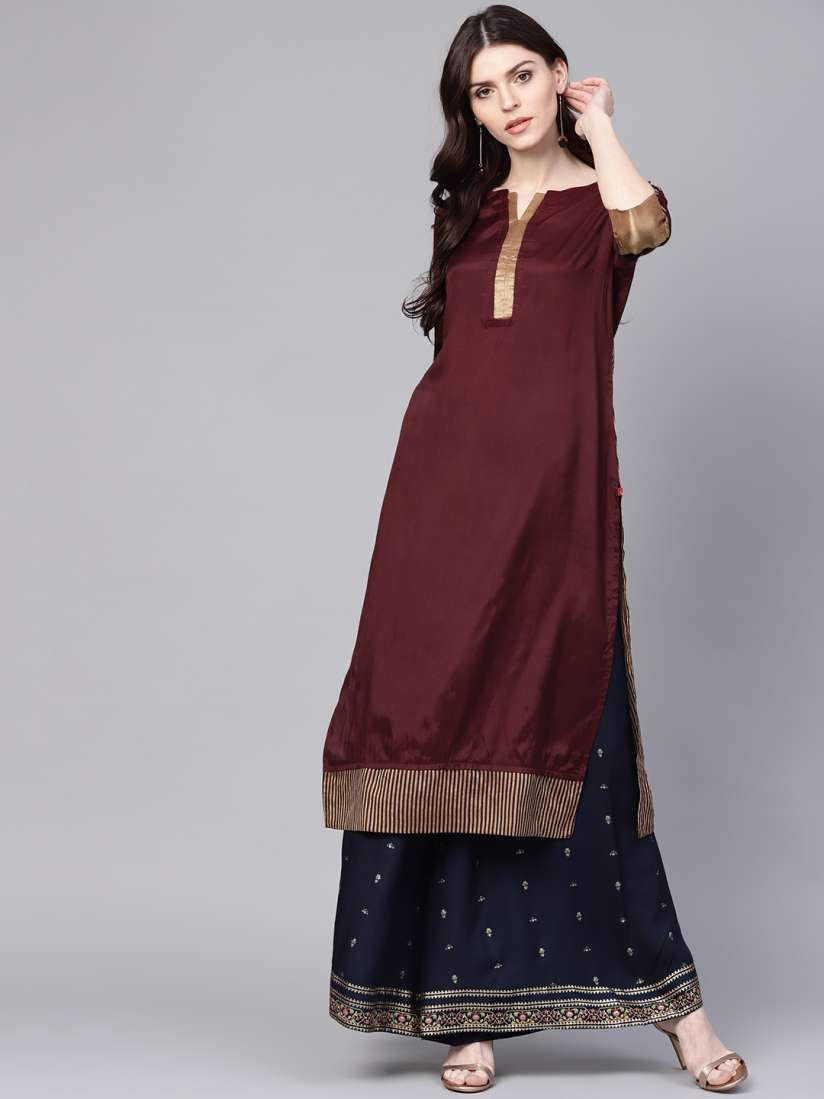 W burgundy kurta on sale
