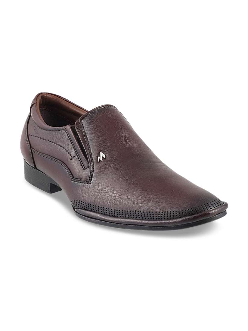 Buy Metro Men Brown Leather Semiformal Shoes Formal Shoes for Men 6925633 Myntra