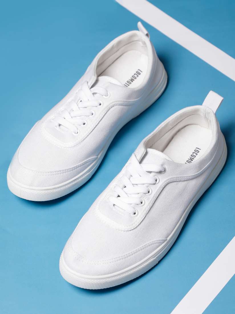 Buy LOCOMOTIVE Men White Sneakers Casual Shoes for Men 6925953 Myntra
