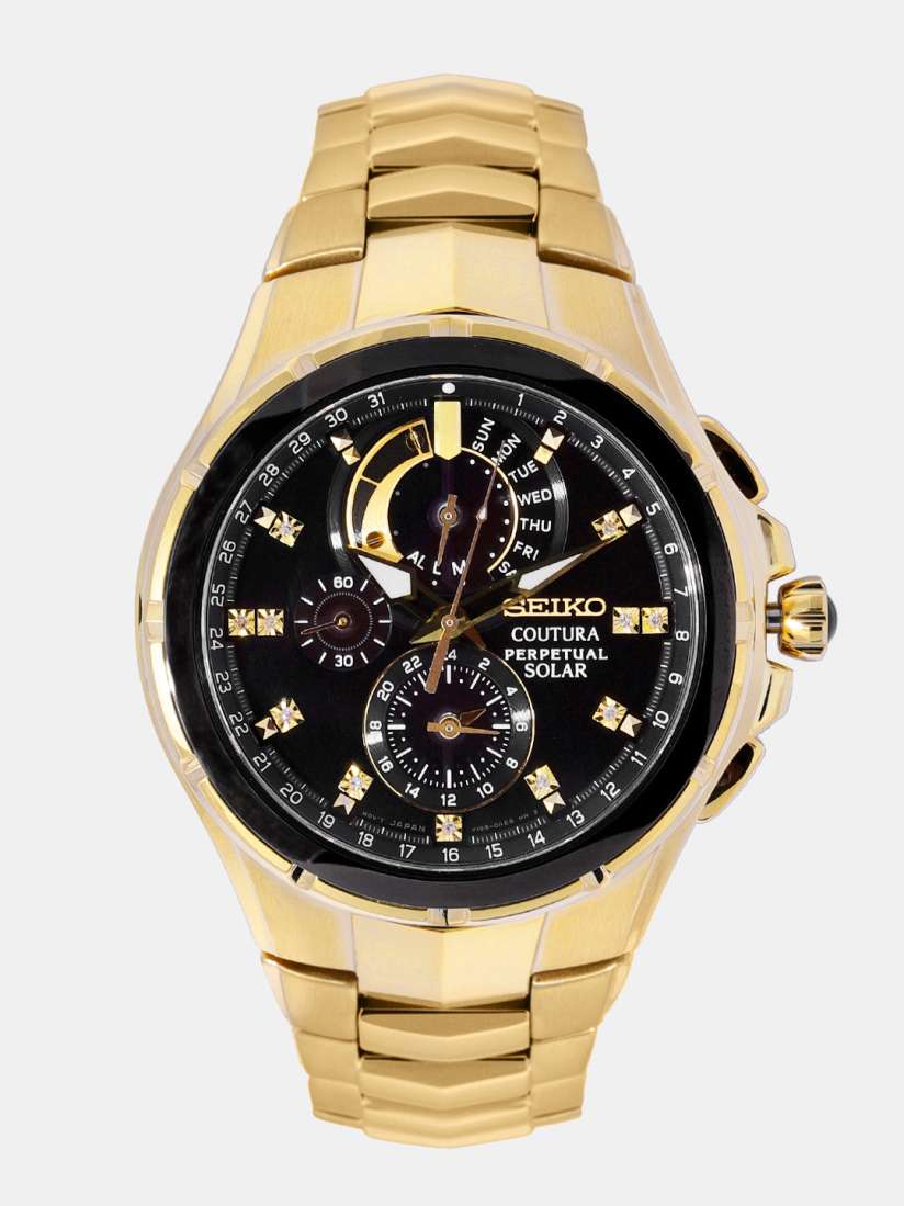 Seiko coutura perpetual solar black new arrivals