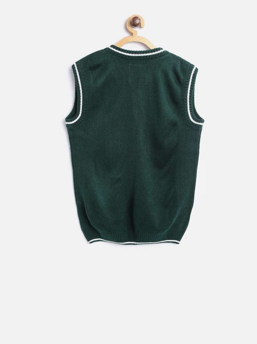 Boys green sweater vest online