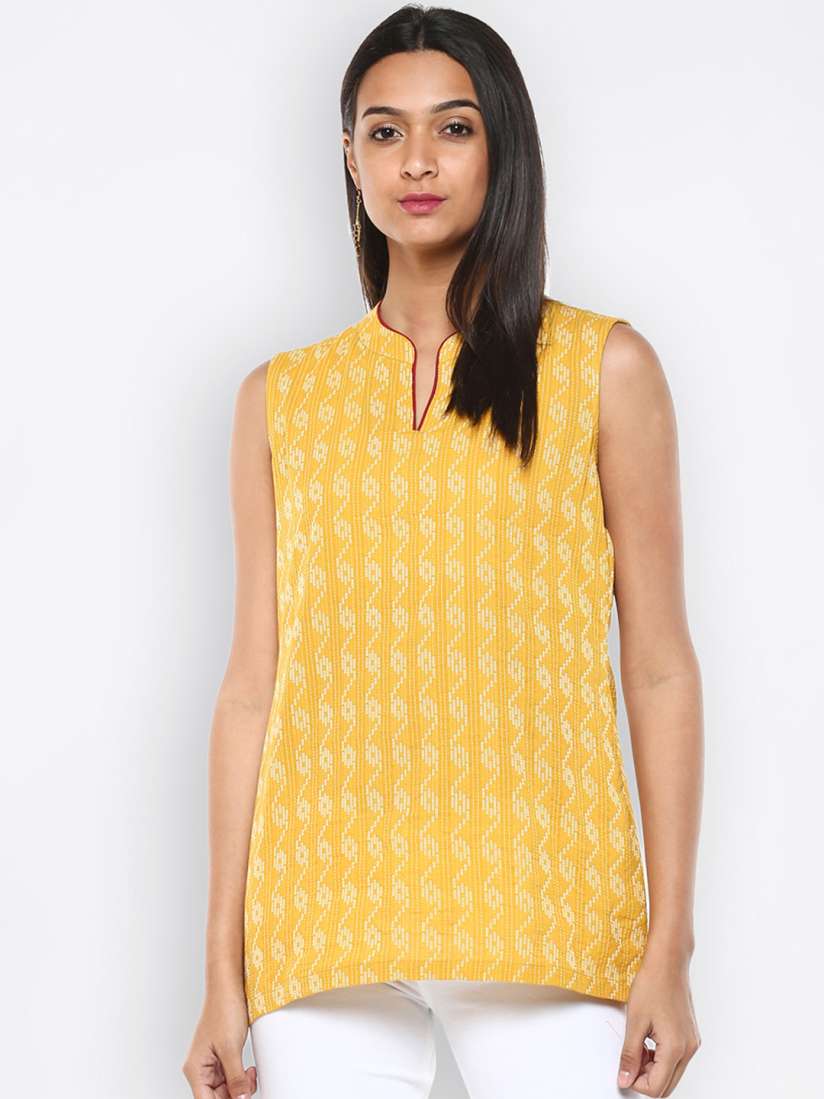 Yellow kurtis on myntra outlet