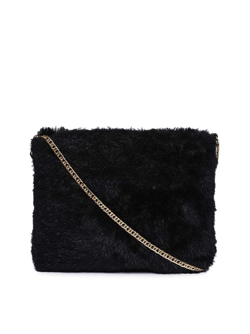 Buy FOREVER 21 Black Solid Fur Sling Bag Handbags for Women 6932475 Myntra