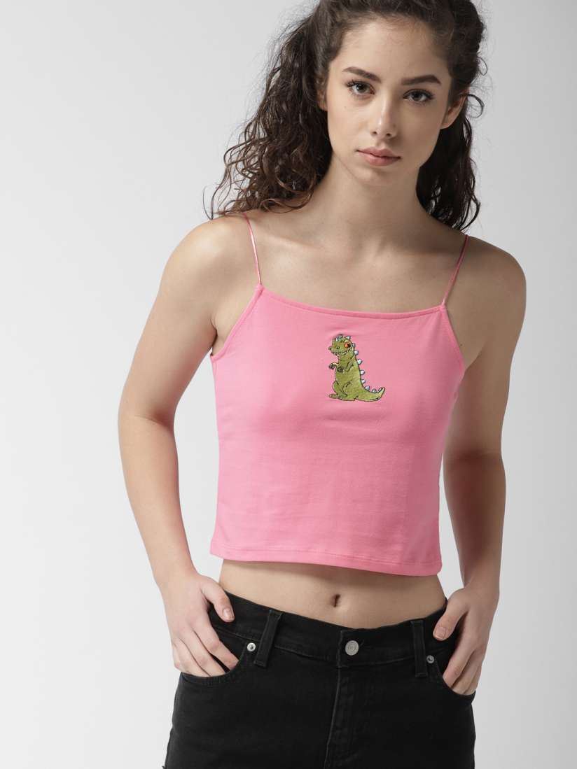 Forever 21 pink crop top store