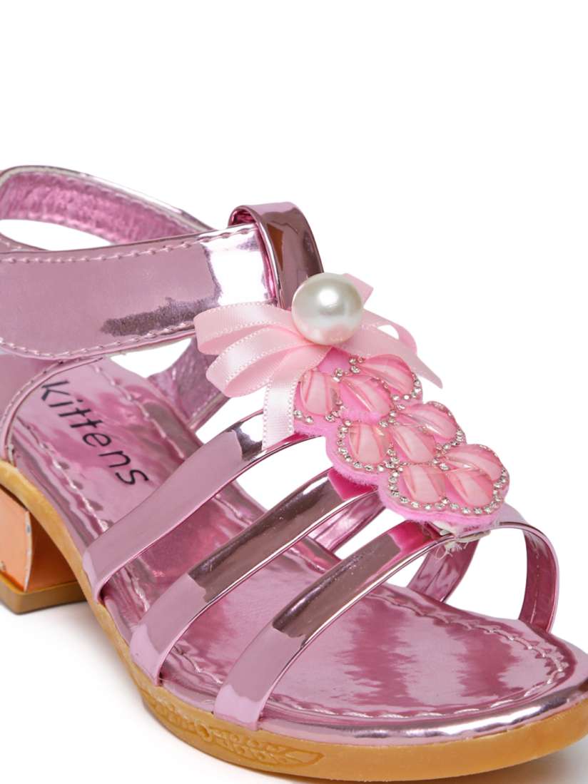 Buy Kittens Girls Pink Solid Sandals Heels for Girls 6936546 Myntra