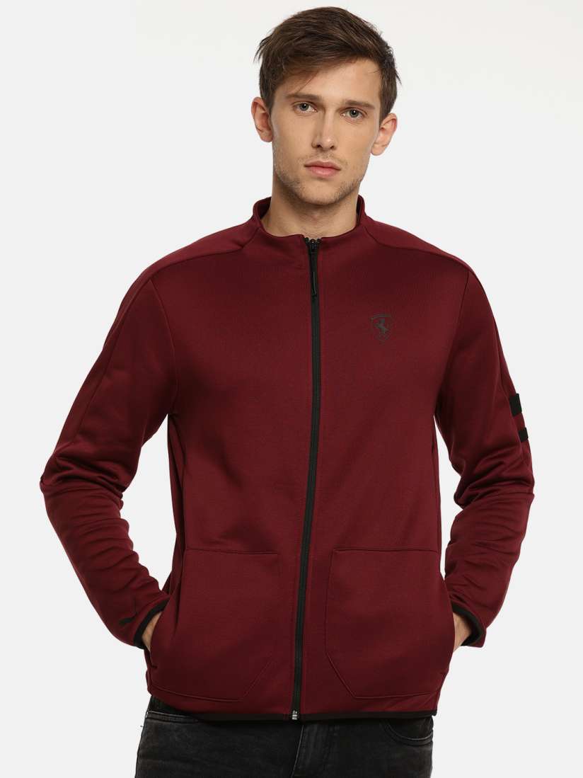 Buy PUMA Motorsport Men Maroon Solid Ferrari T7 Track Motorsport Jacket Jackets for Men 6937118 Myntra