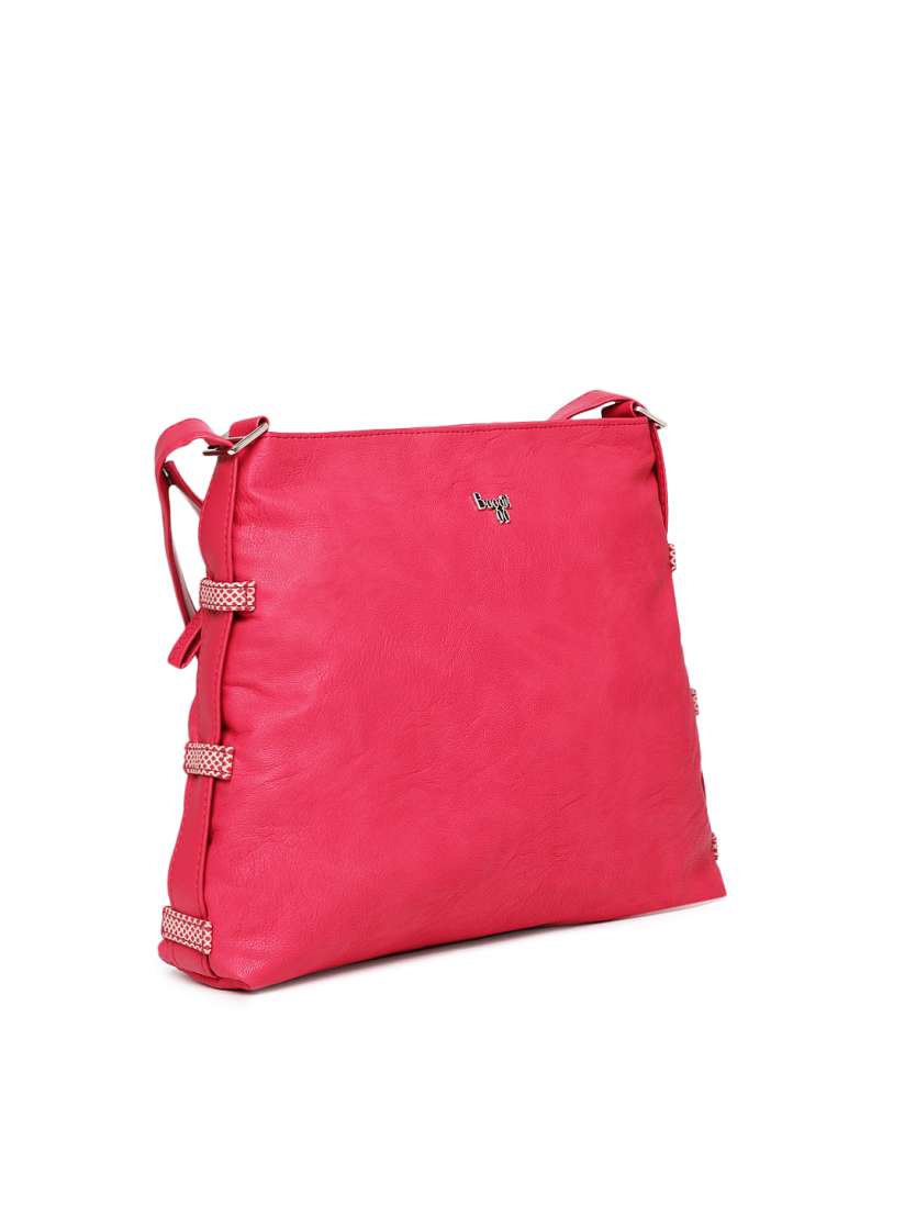 Baggit pink solid sling bag online