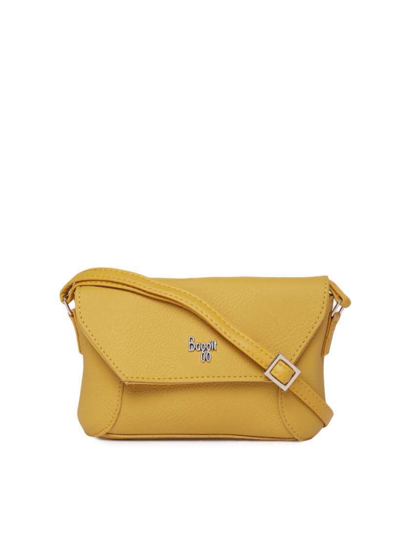 Buy Baggit Yellow Textured Sling Bag Handbags for Women 6939906 Myntra