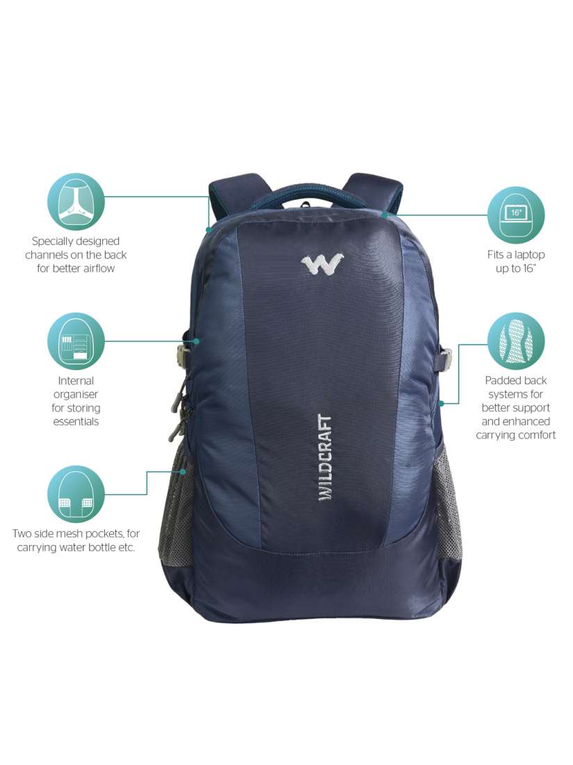 Buy Wildcraft Unisex Blue Trident XL 2 Backpack Backpacks for Unisex 6943260 Myntra