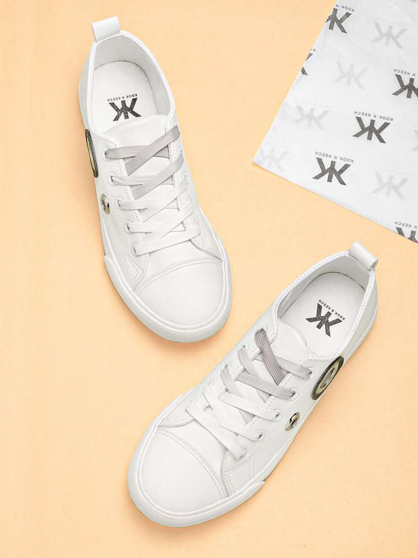 Kook n keech white sneaker shoes discount