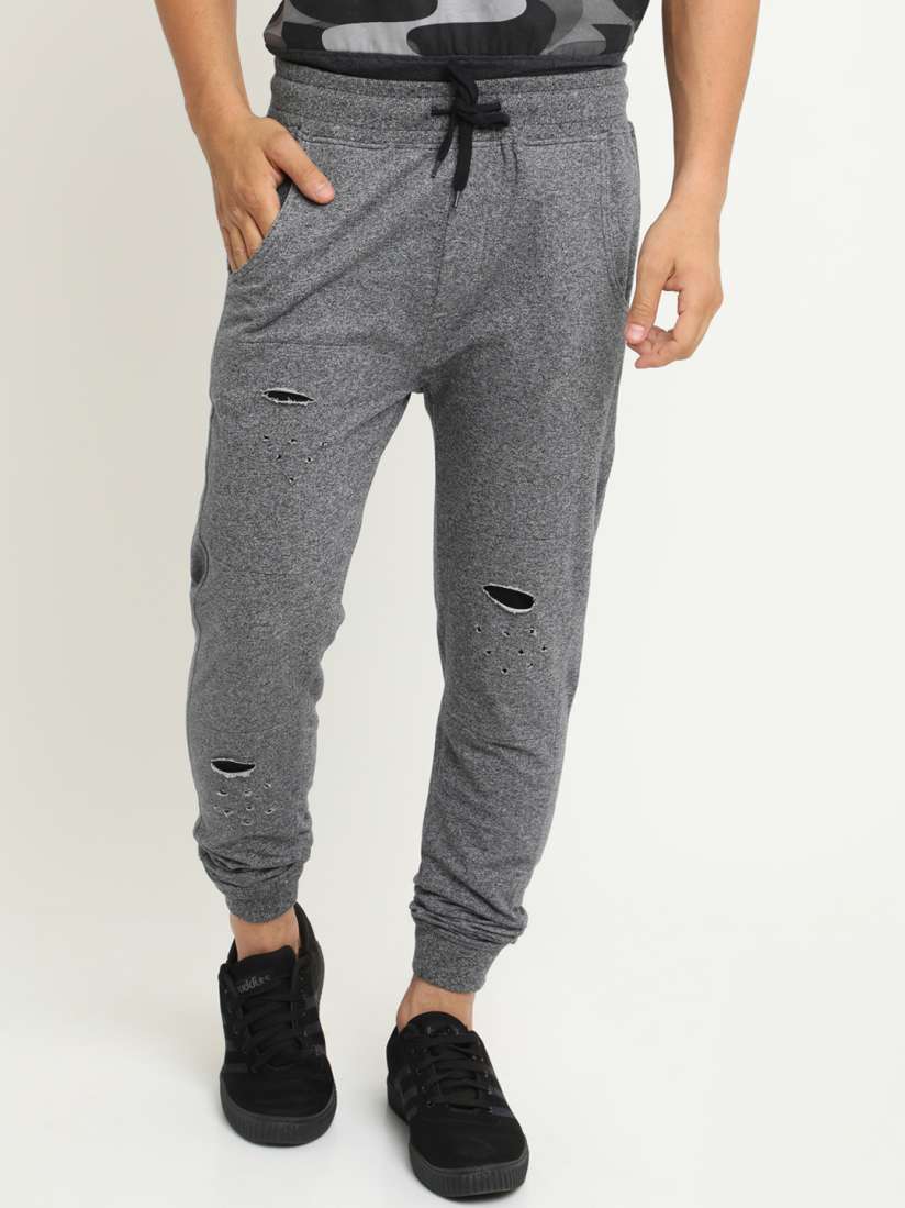 Grey ripped joggers outlet