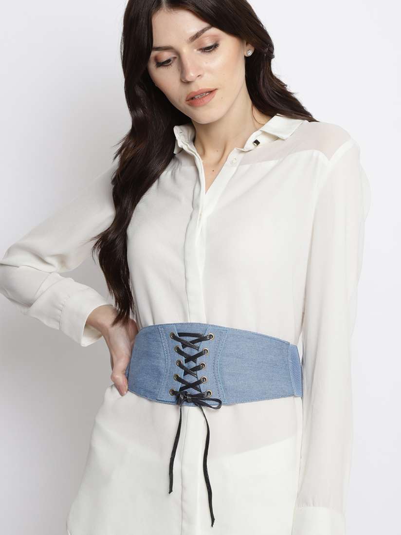 Denim corset belt clearance
