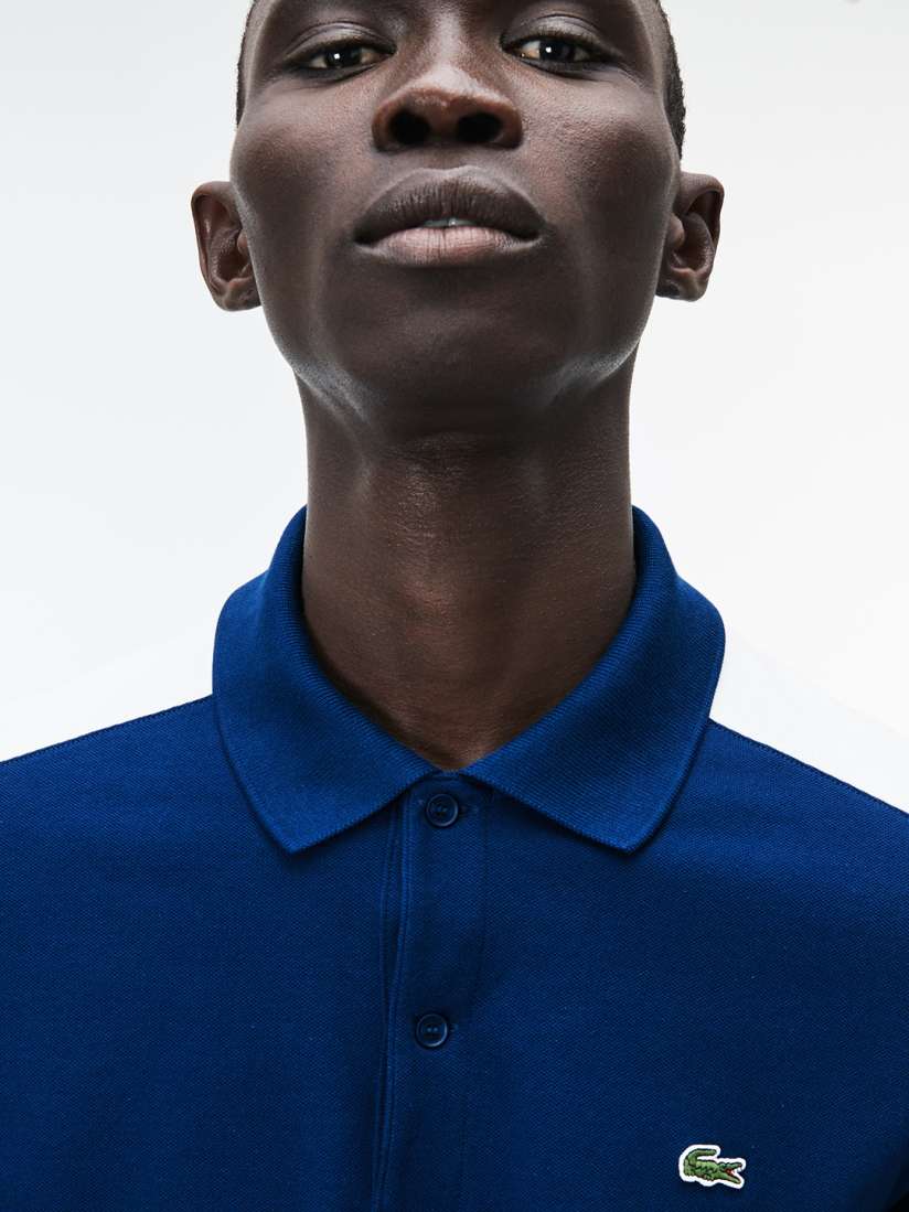 Buy Lacoste Men Blue Black Colourblocked Polo Collar T shirt Tshirts for Men 6957963 Myntra