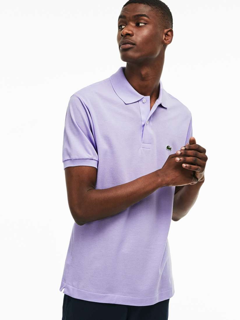 Buy Lacoste Men Lavender Solid Polo Collar T shirt Tshirts for Men 6958095 Myntra