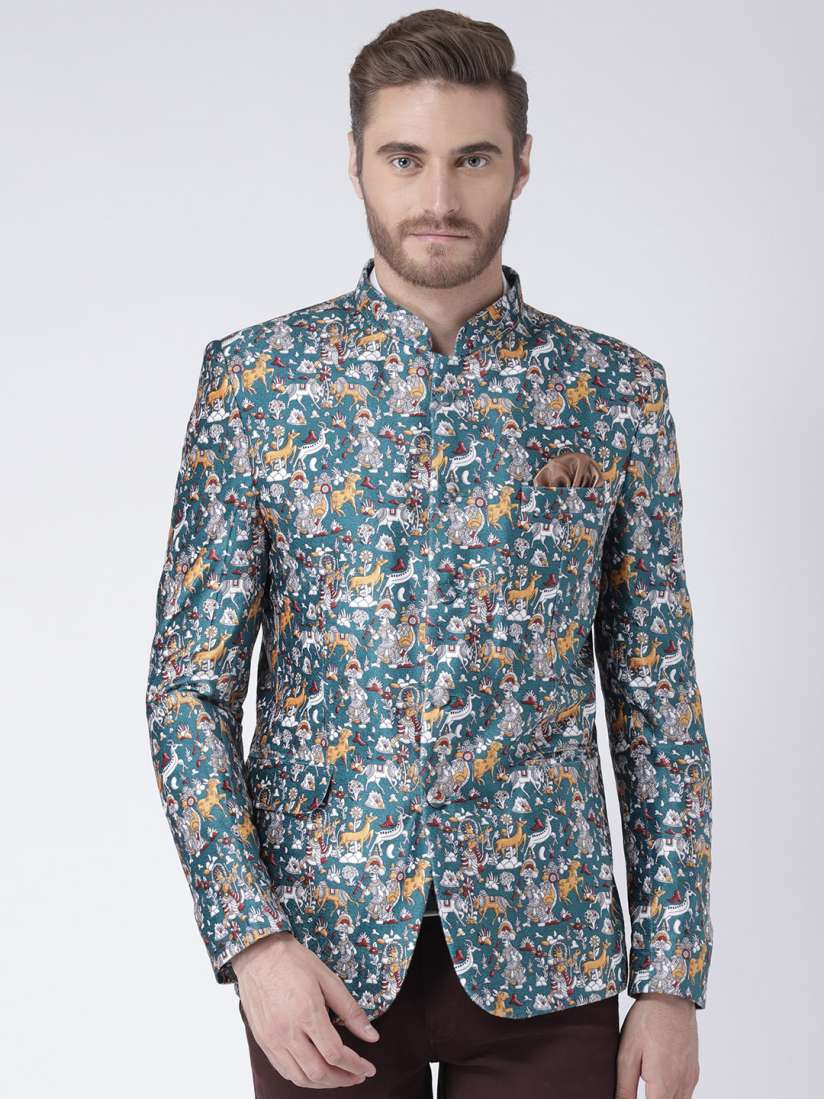 Printed bandhgala blazer 2025