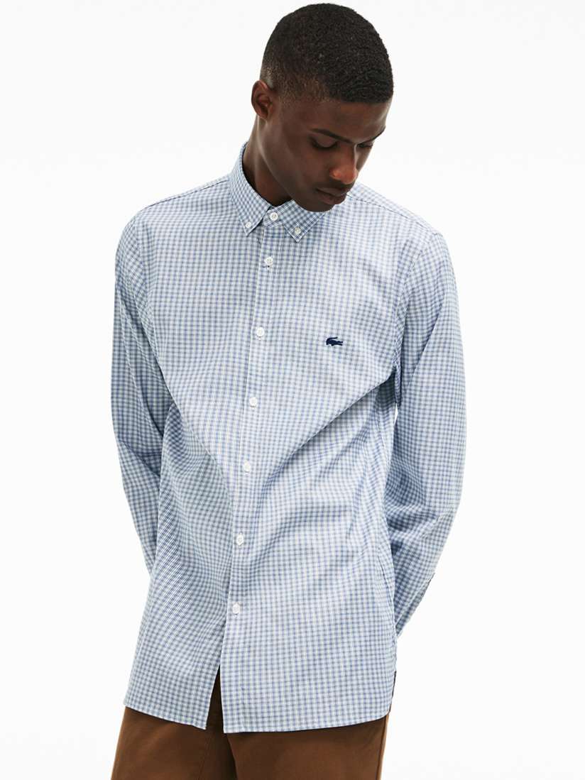 Lacoste white shirt mens best sale
