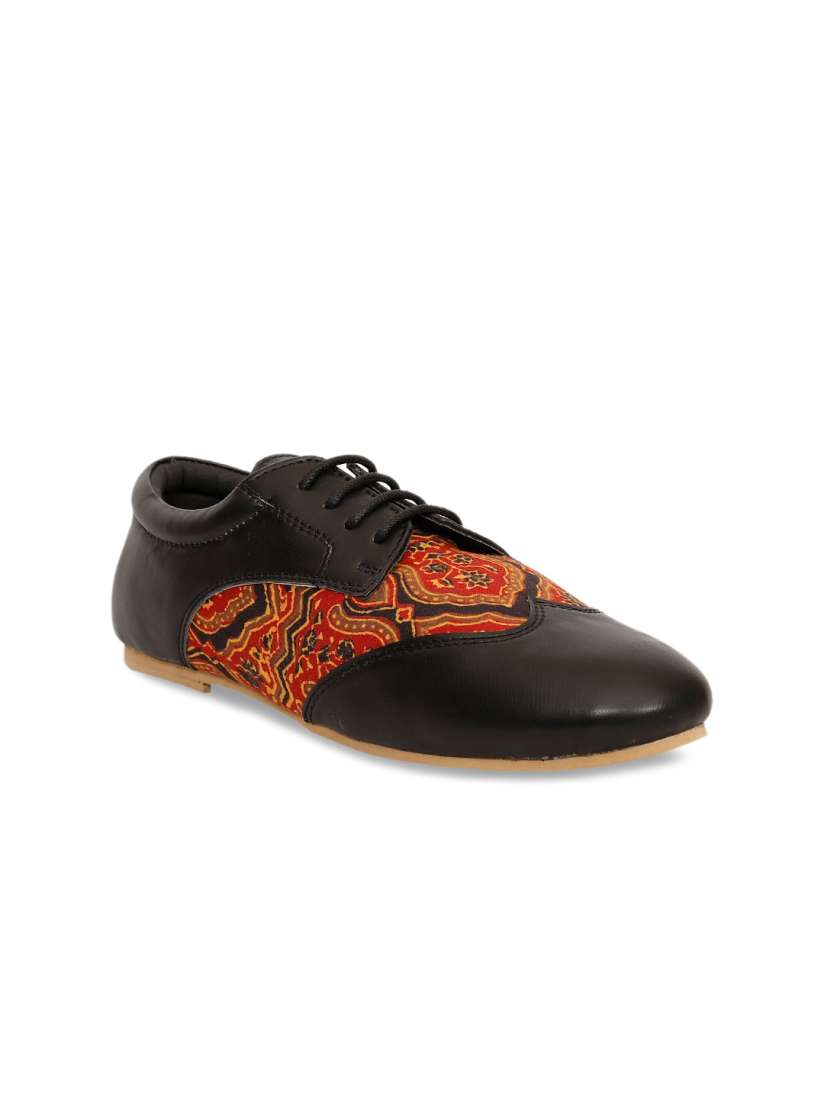 Buy TJORI Women Black Woven Design Derbys Casual Shoes for Women 6960502 Myntra