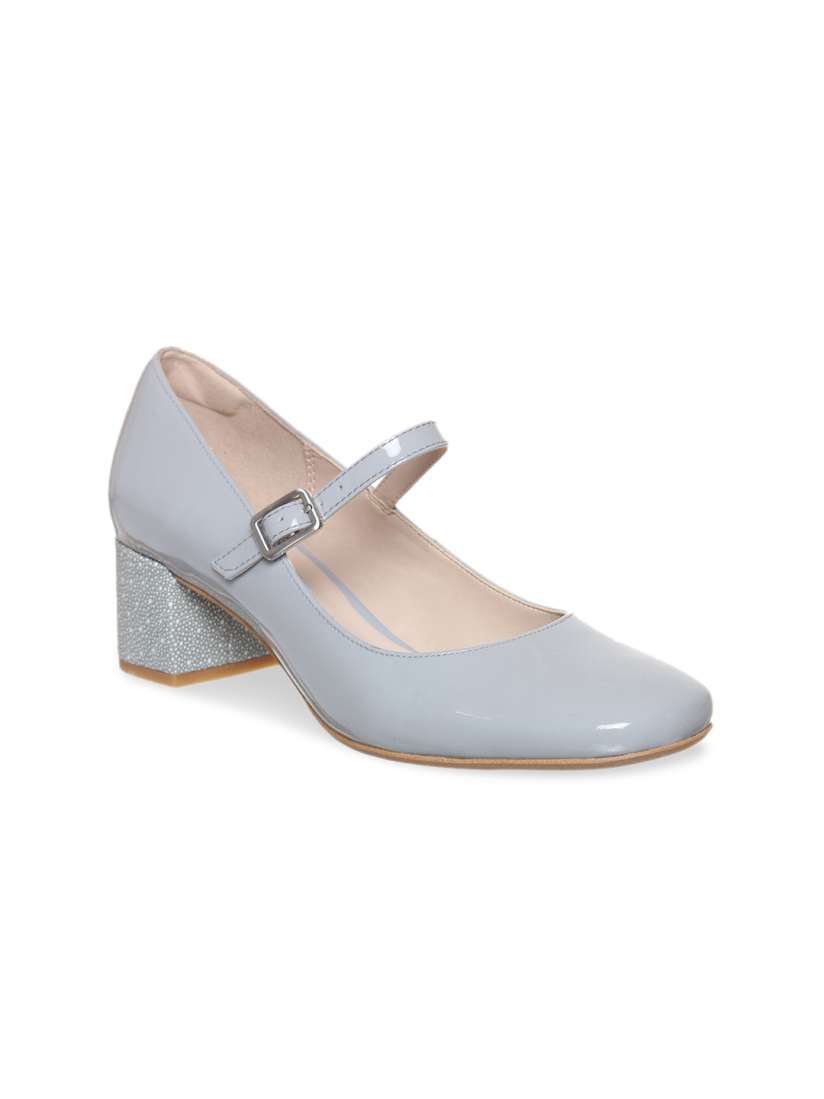 Buy Clarks Women Grey Solid Leather Pumps Heels for Women 6961005 Myntra