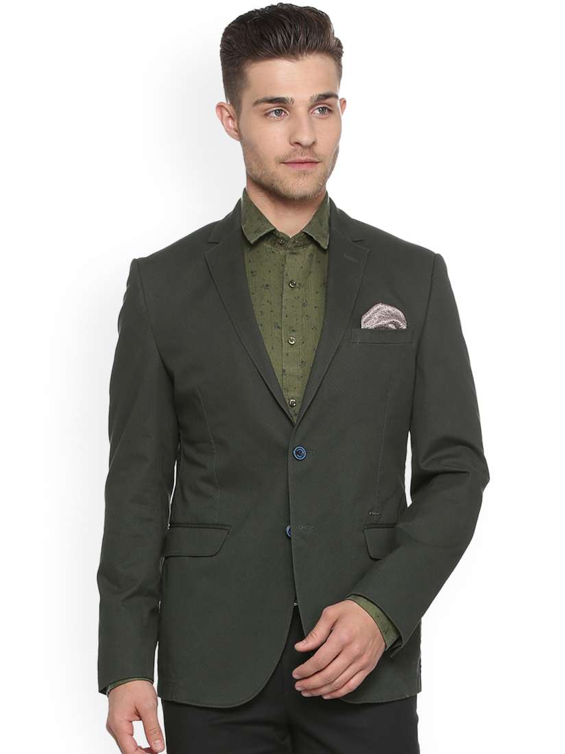 Van heusen green blazer on sale