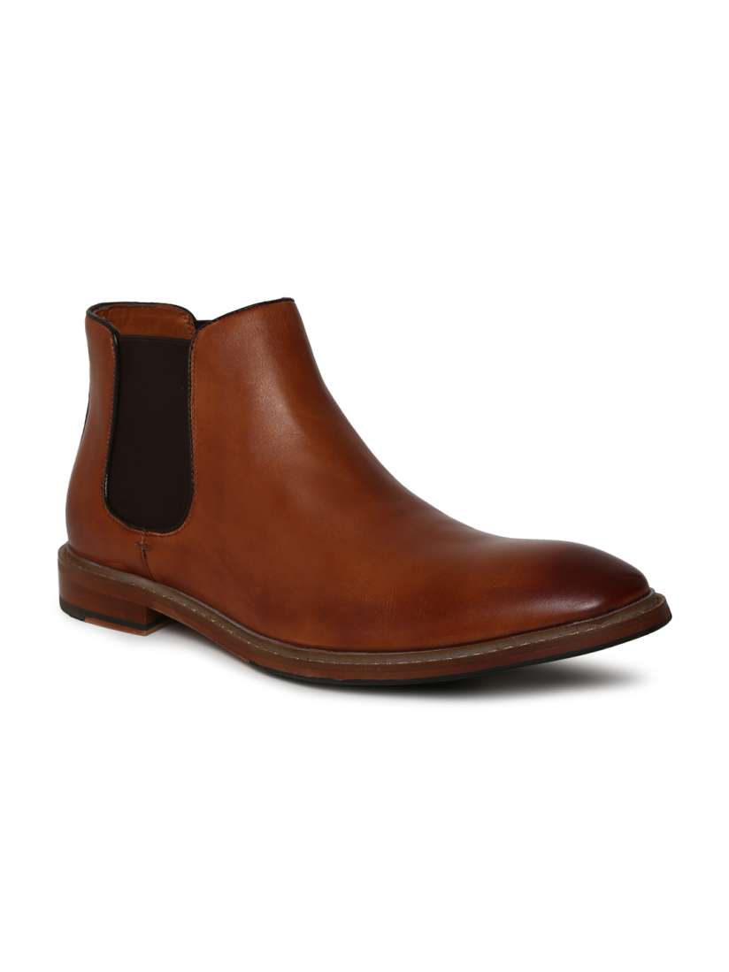 Buy Dune London Men Tan Solid Leather Mid Top Flat Boots Casual Shoes for Men 6967867 Myntra