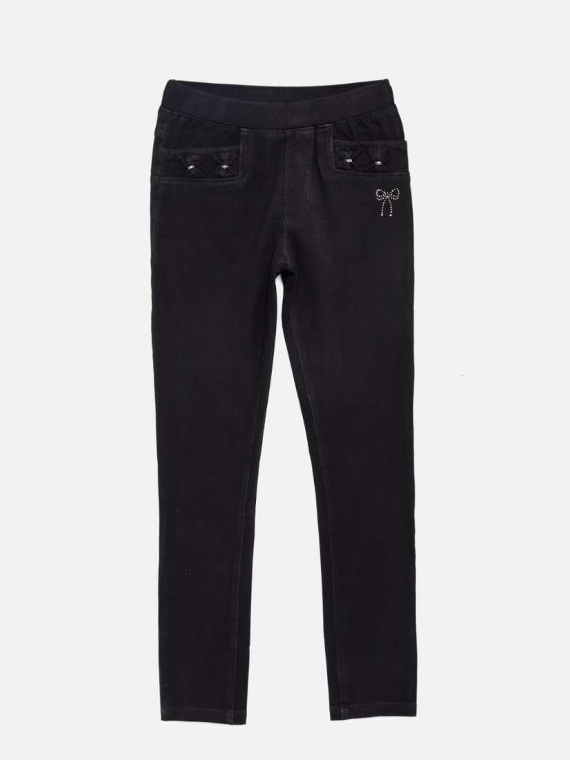 Girls jeggings black deals