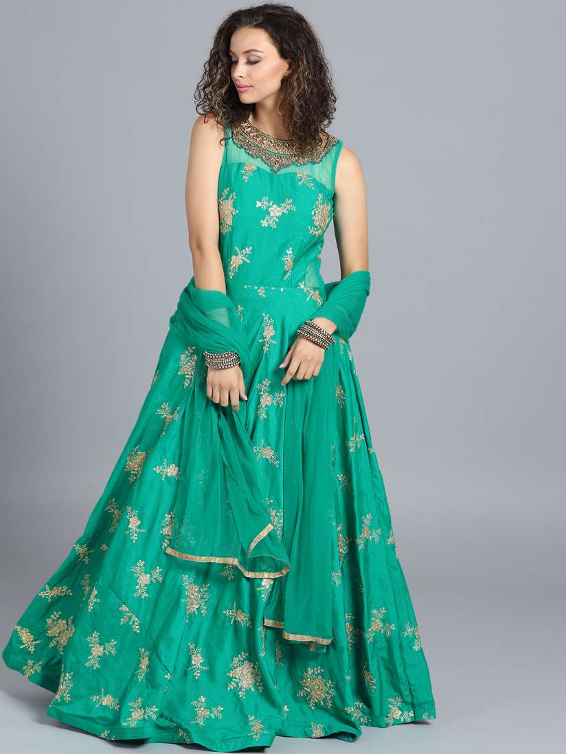 Myntra gown with dupatta hotsell