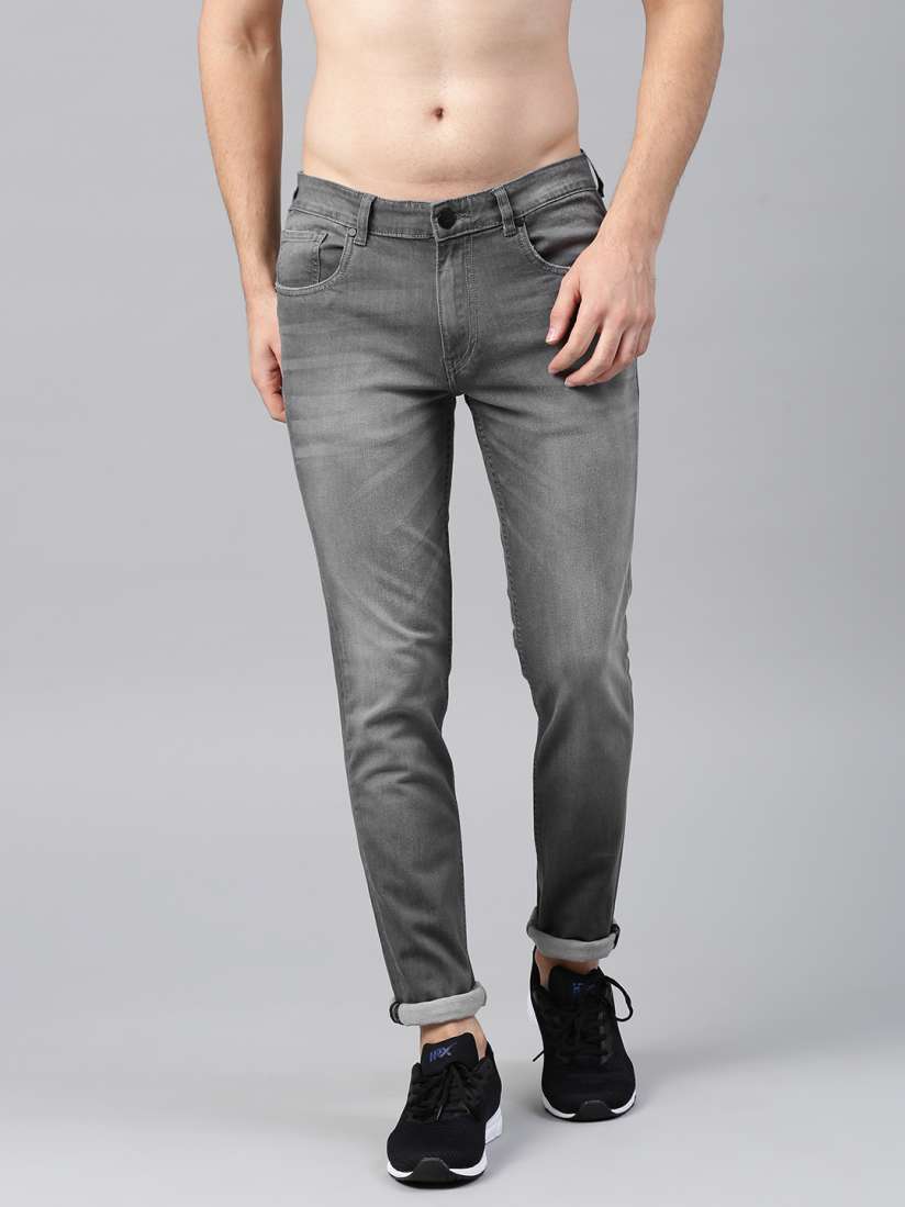 Buy HRX by Hrithik Roshan Men Grey Skinny Fit Mid Rise Clean Look Stretchable Jeans Jeans for Men 6973489 Myntra