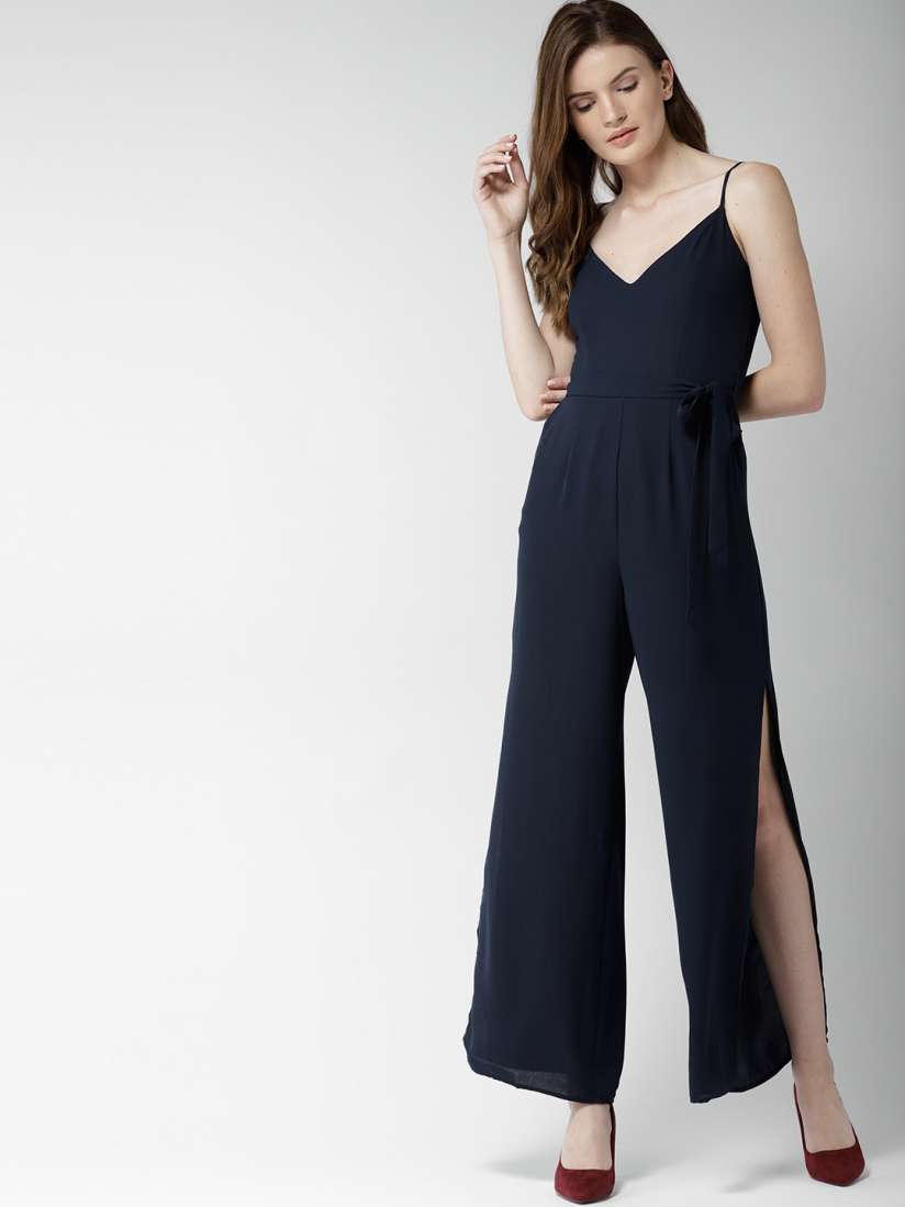 Navy blue jumpsuit forever 21 discount