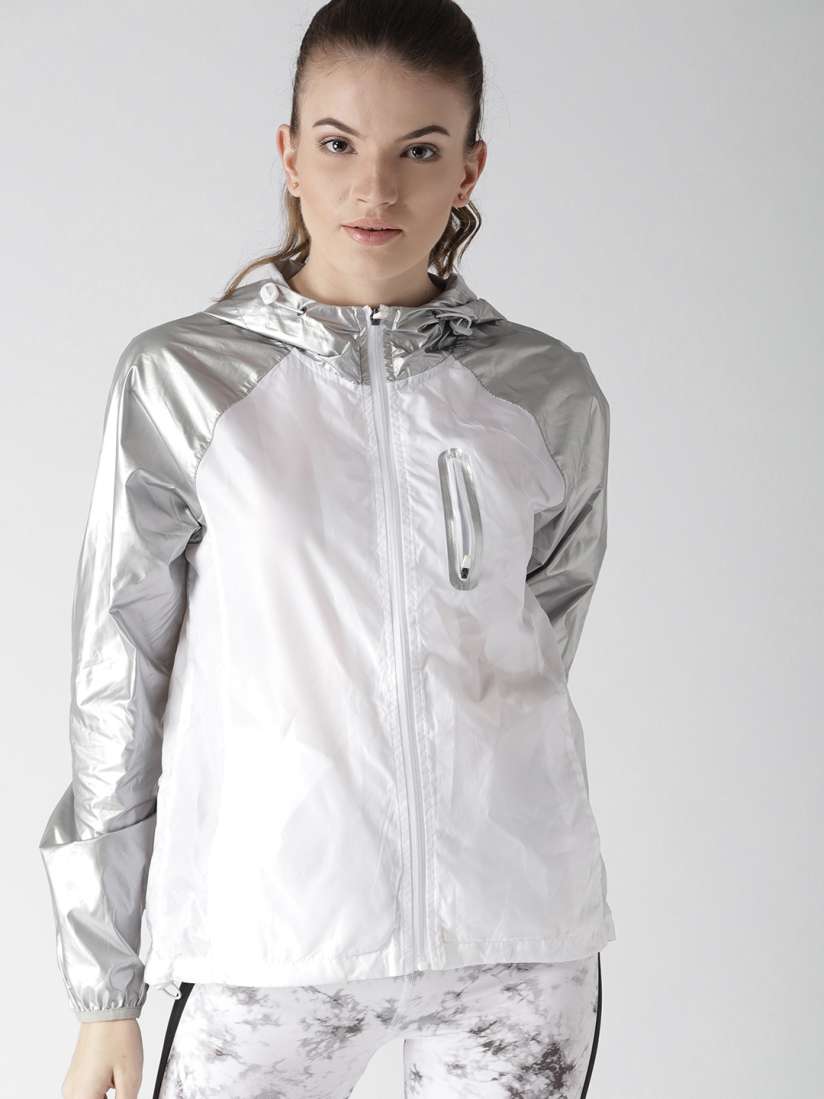 Buy FOREVER 21 Women White Solid Sporty Jacket Jackets for Women 6979542 Myntra