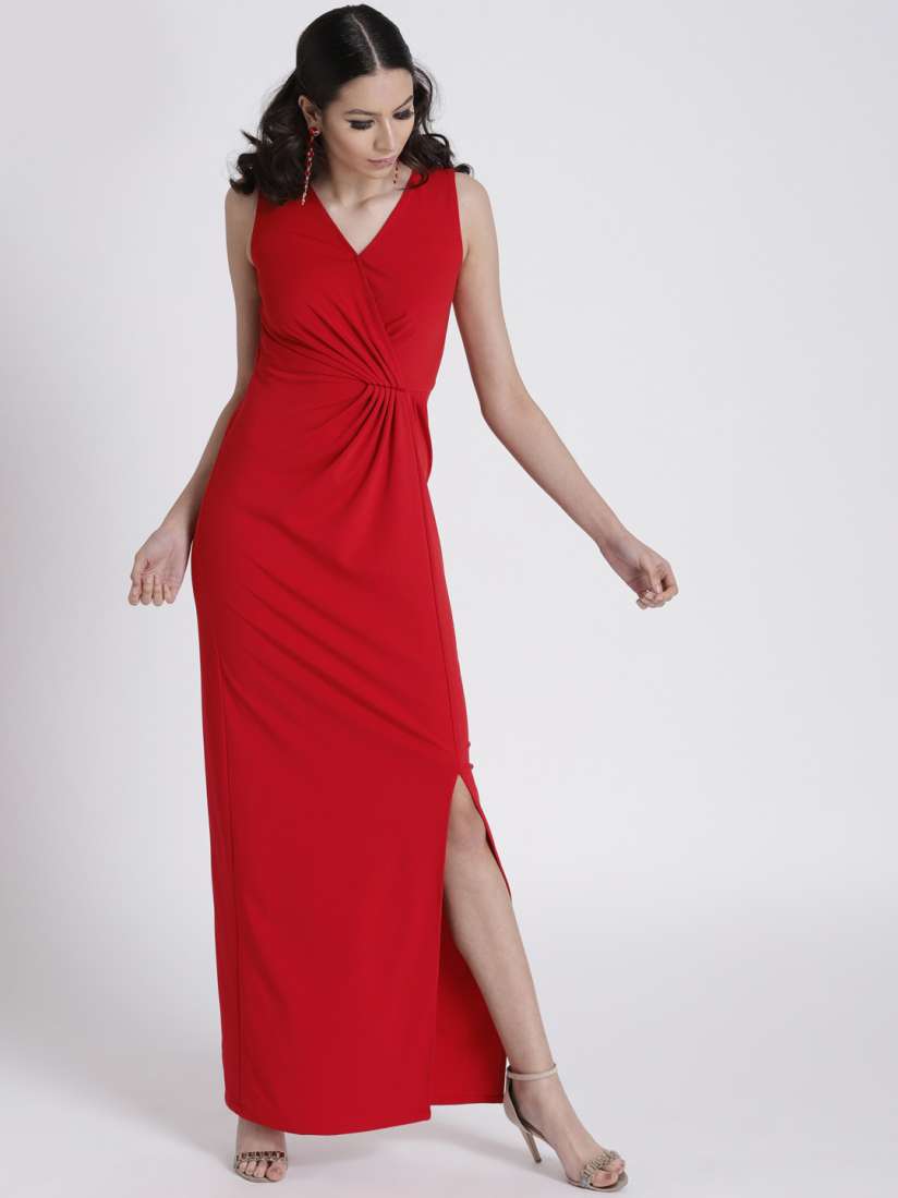 Red gown myntra hot sale