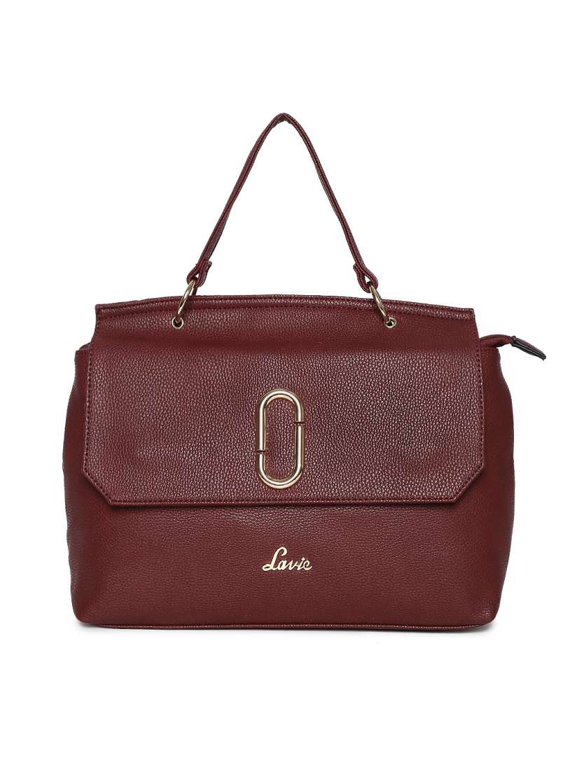 Buy Lavie Maroon Solid Handheld Bag With Detachable Sling Strap Handbags for Women 6982479 Myntra